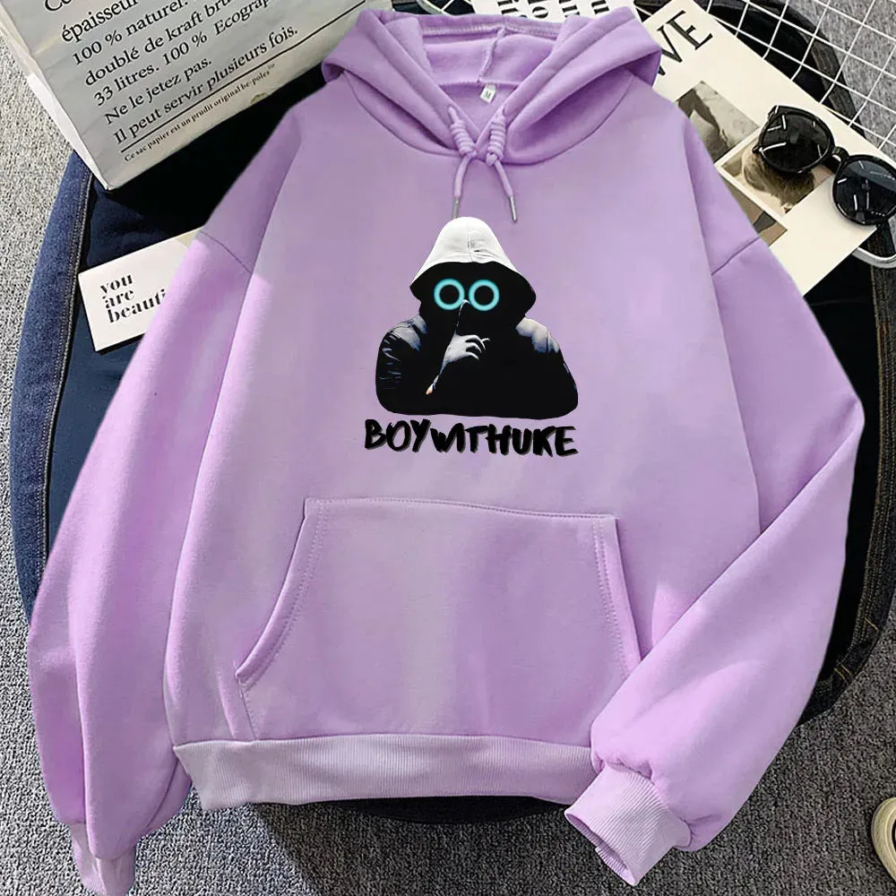 Print Clothes BoyWithUke Singer Sweatshirts Roupas Femininas Winter Hooded Pullovers Sudaderas Men Women Hoodie Graphic Moletom