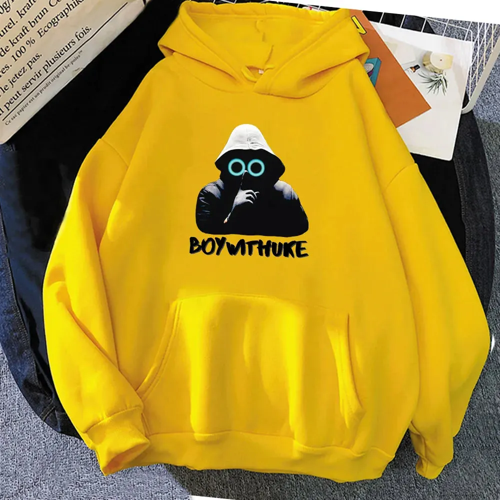 Print Clothes BoyWithUke Singer Sweatshirts Roupas Femininas Winter Hooded Pullovers Sudaderas Men Women Hoodie Graphic Moletom