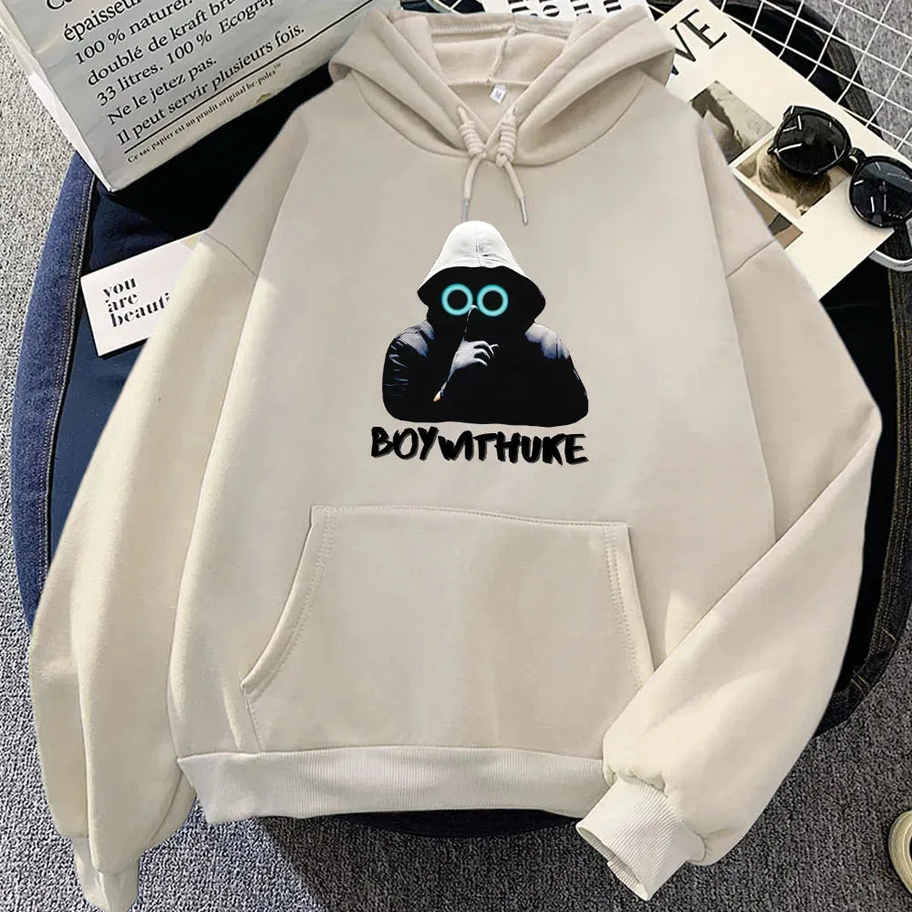 Print Clothes BoyWithUke Singer Sweatshirts Roupas Femininas Winter Hooded Pullovers Sudaderas Men Women Hoodie Graphic Moletom