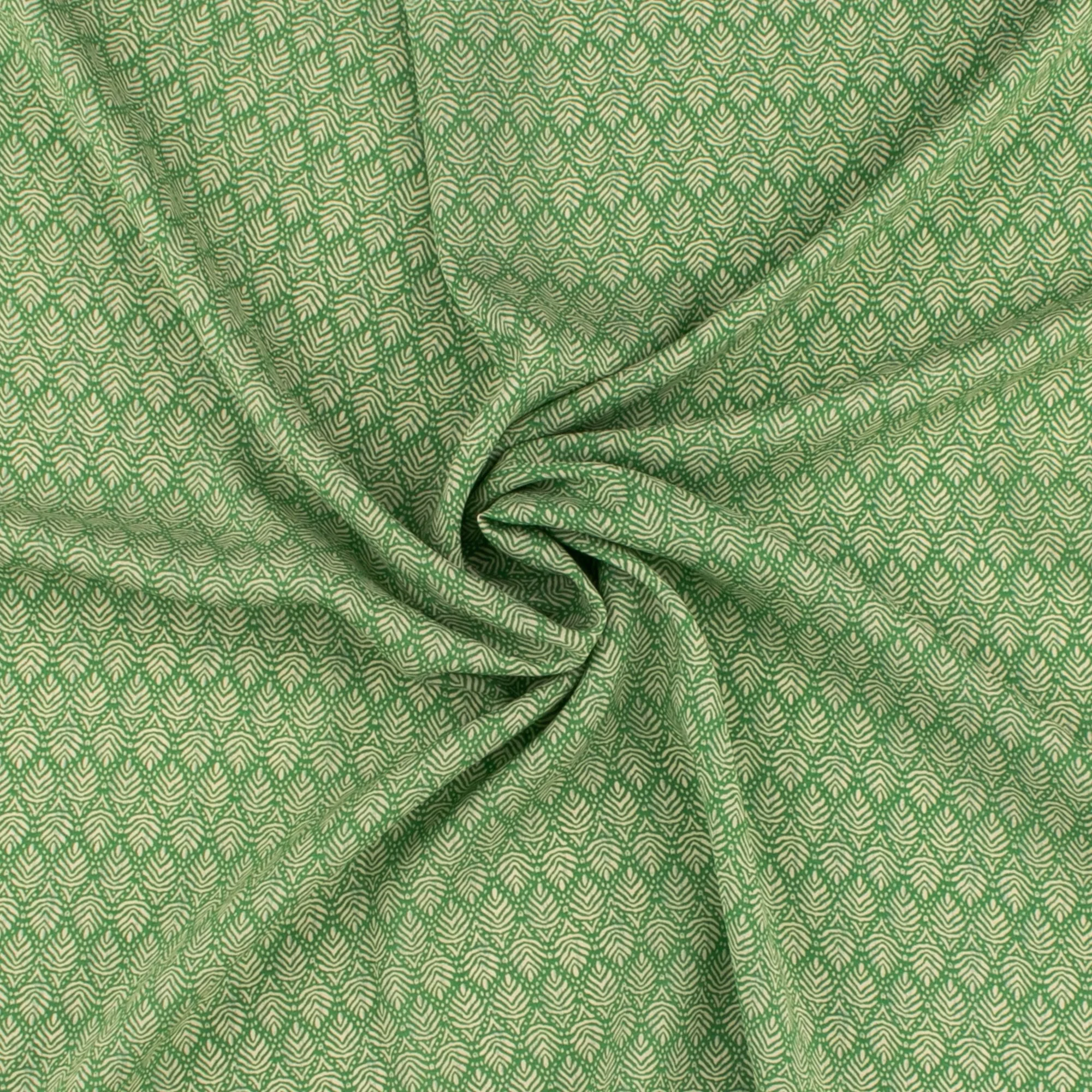 Printed Voile - KATIA - 005 - Green