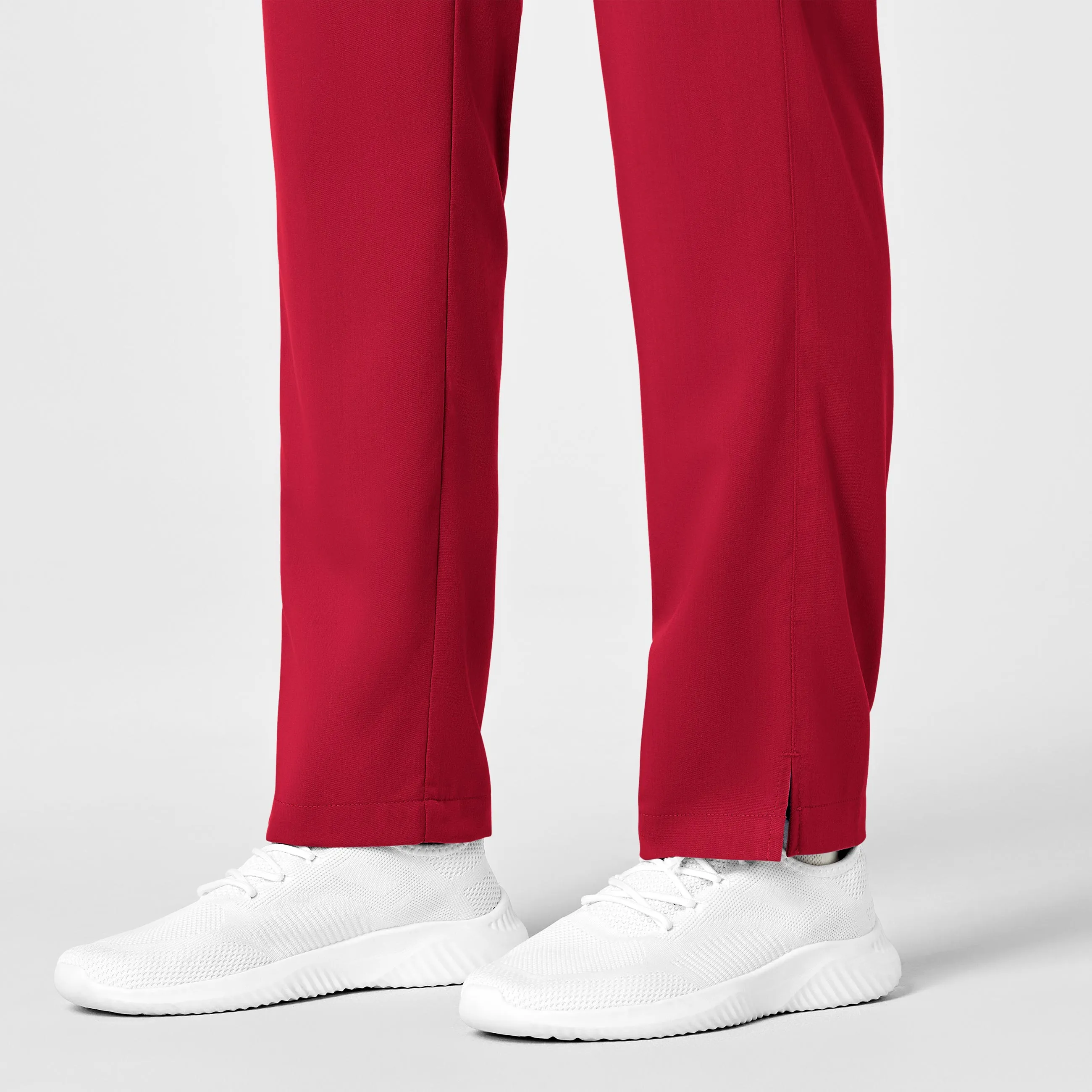 PRO Women's Knit Waist Cargo Scrub Pant - Red