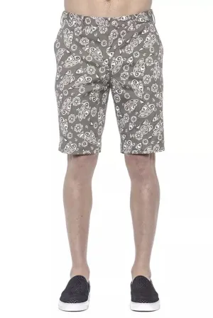 PT Torino Green Cotton Mens Bermuda Short