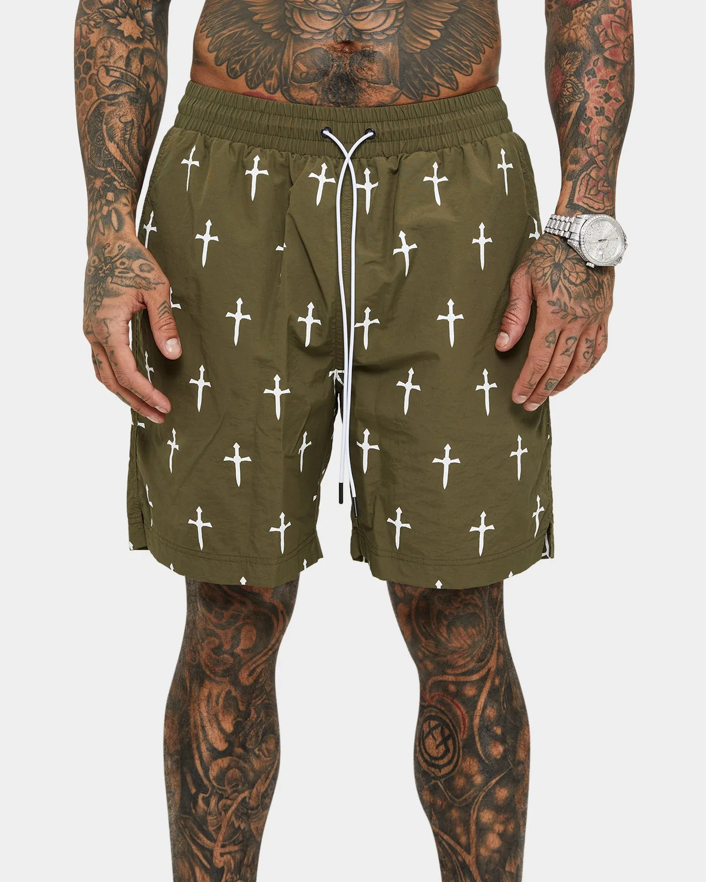 Saint Morta Daggers Shorts Army Green