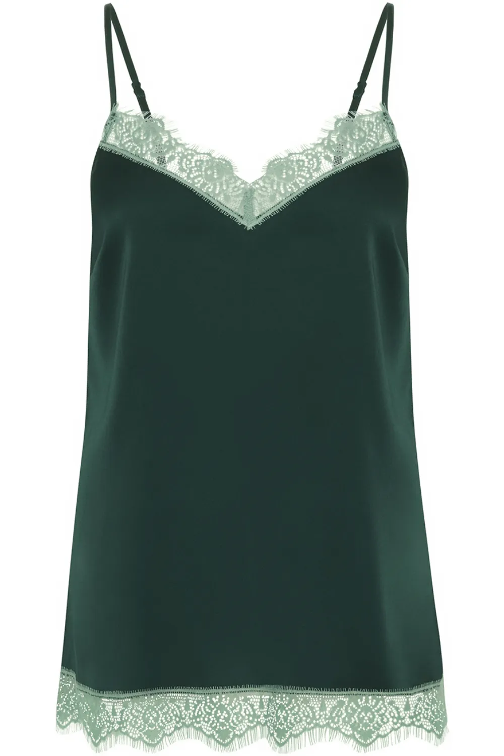 Satin Secrets Camisole Kolsai Green