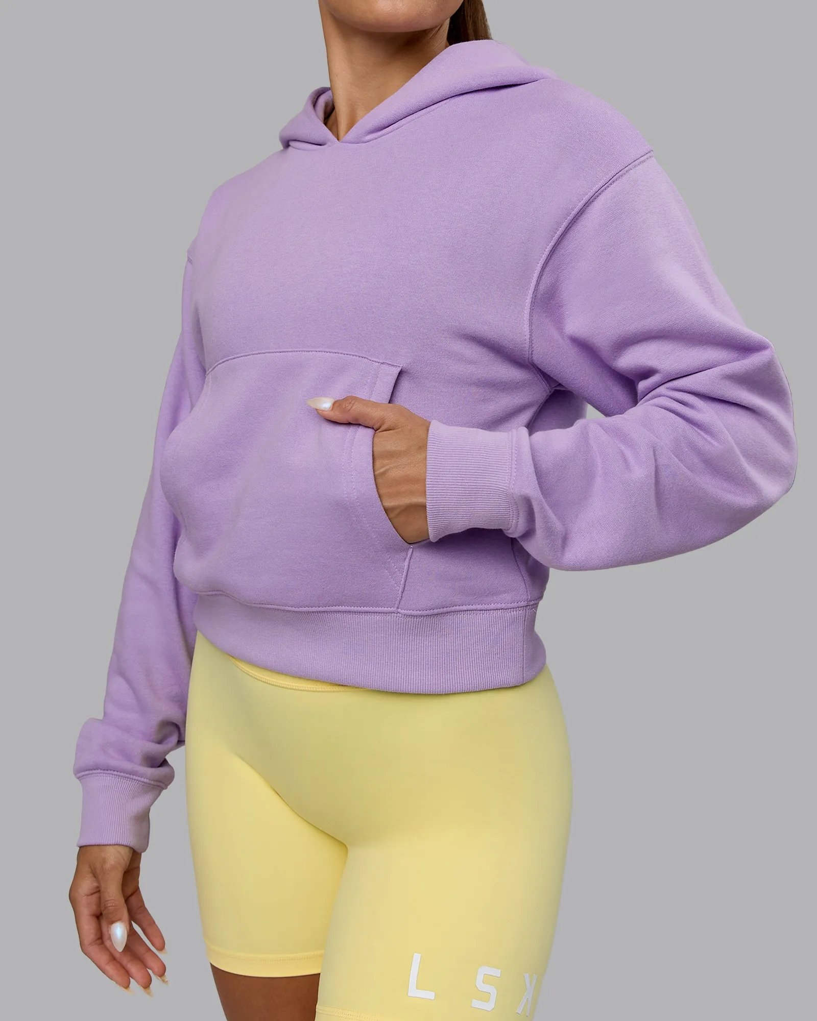 Set The Standard Midweight Hoodie - Pale Lilac-Elfin Yellow