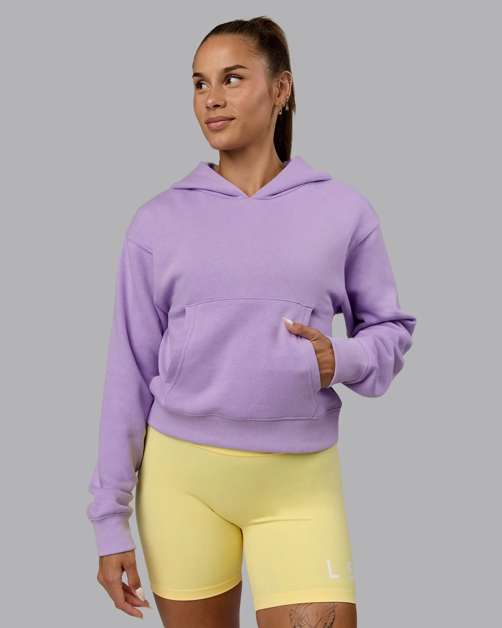 Set The Standard Midweight Hoodie - Pale Lilac-Elfin Yellow