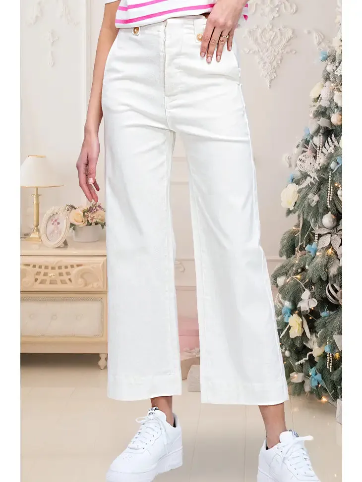 Soft Washed High-Rise Jeans - White