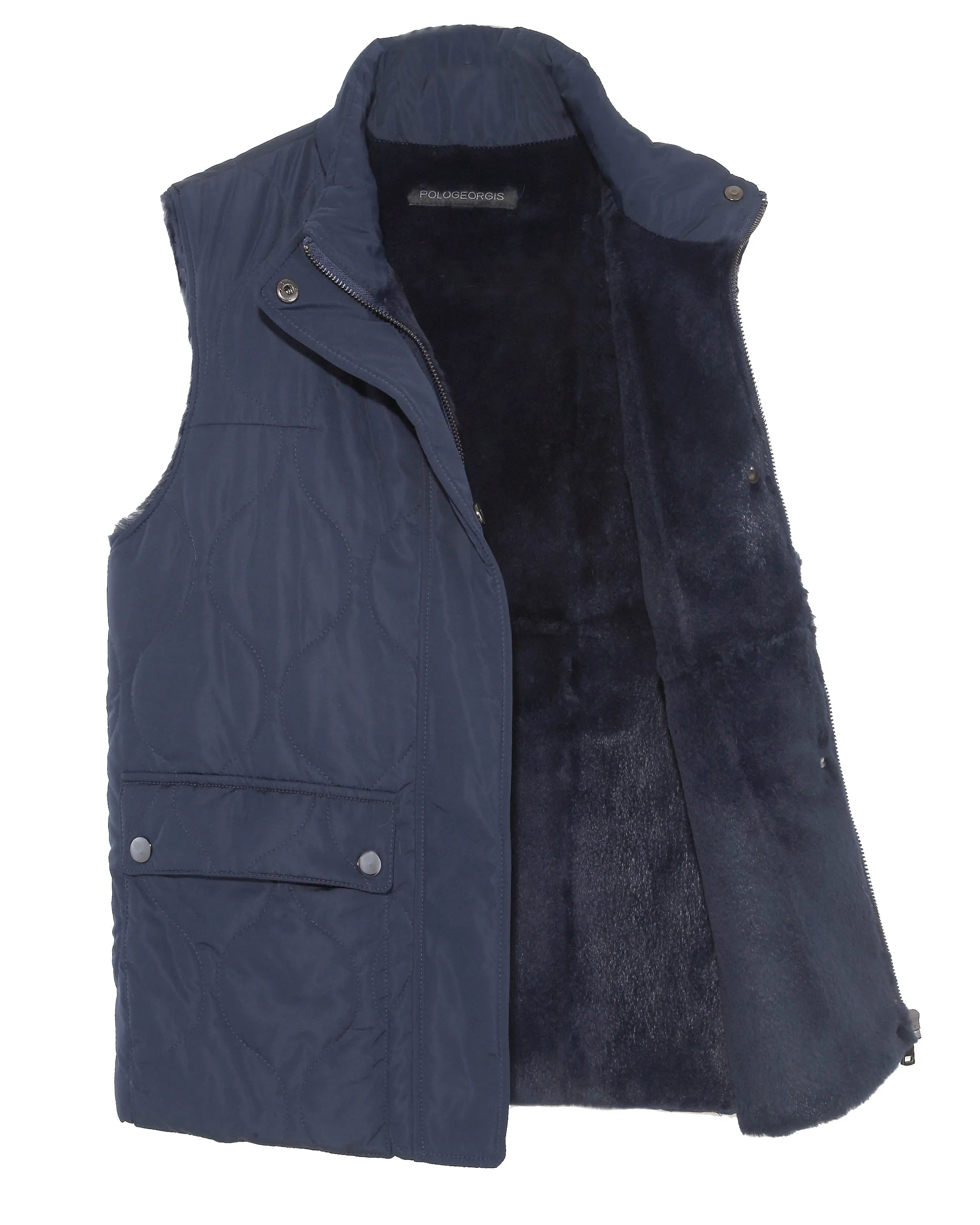 The Micaela Fur Lined Vest in Multiple Colors