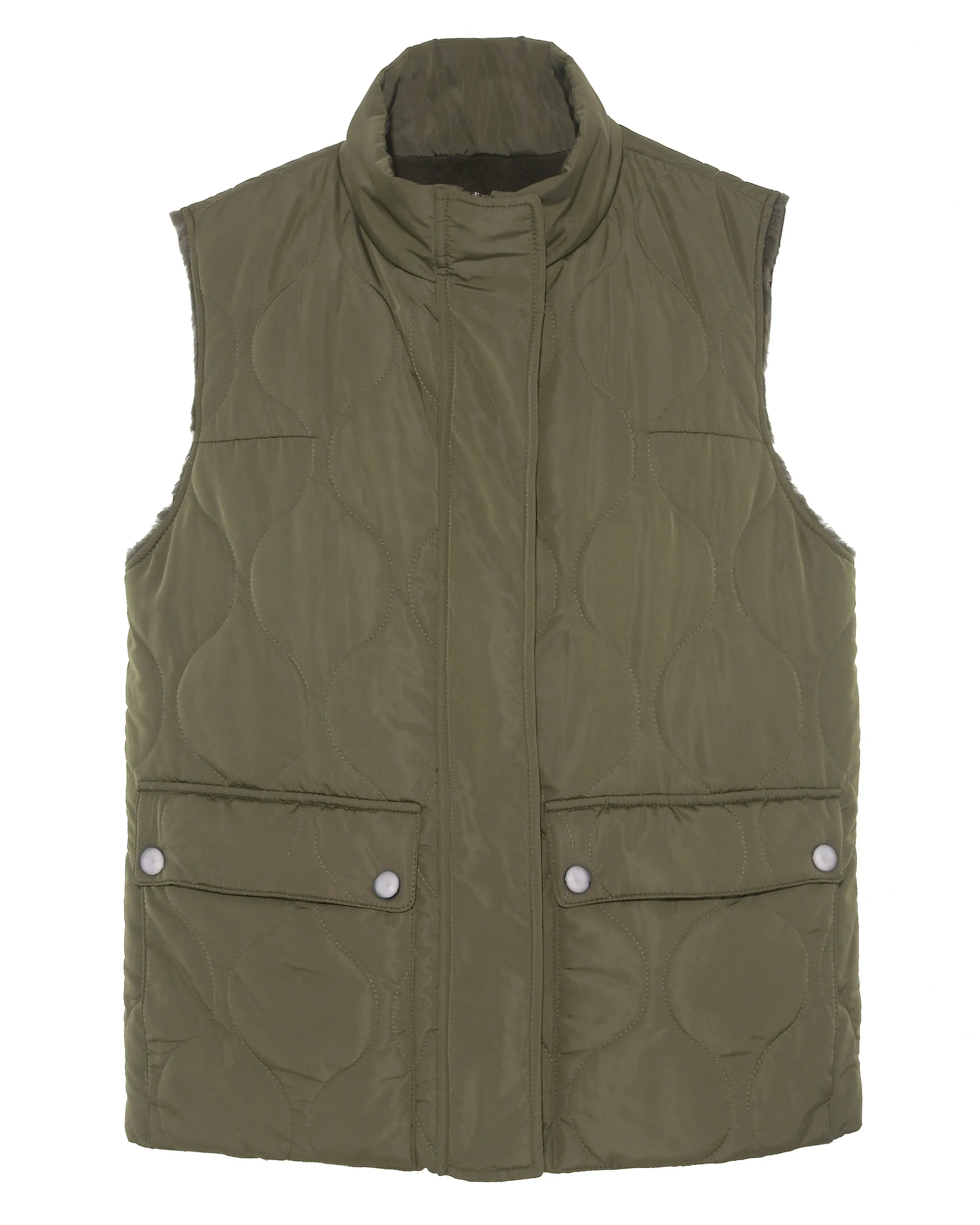 The Micaela Fur Lined Vest in Multiple Colors