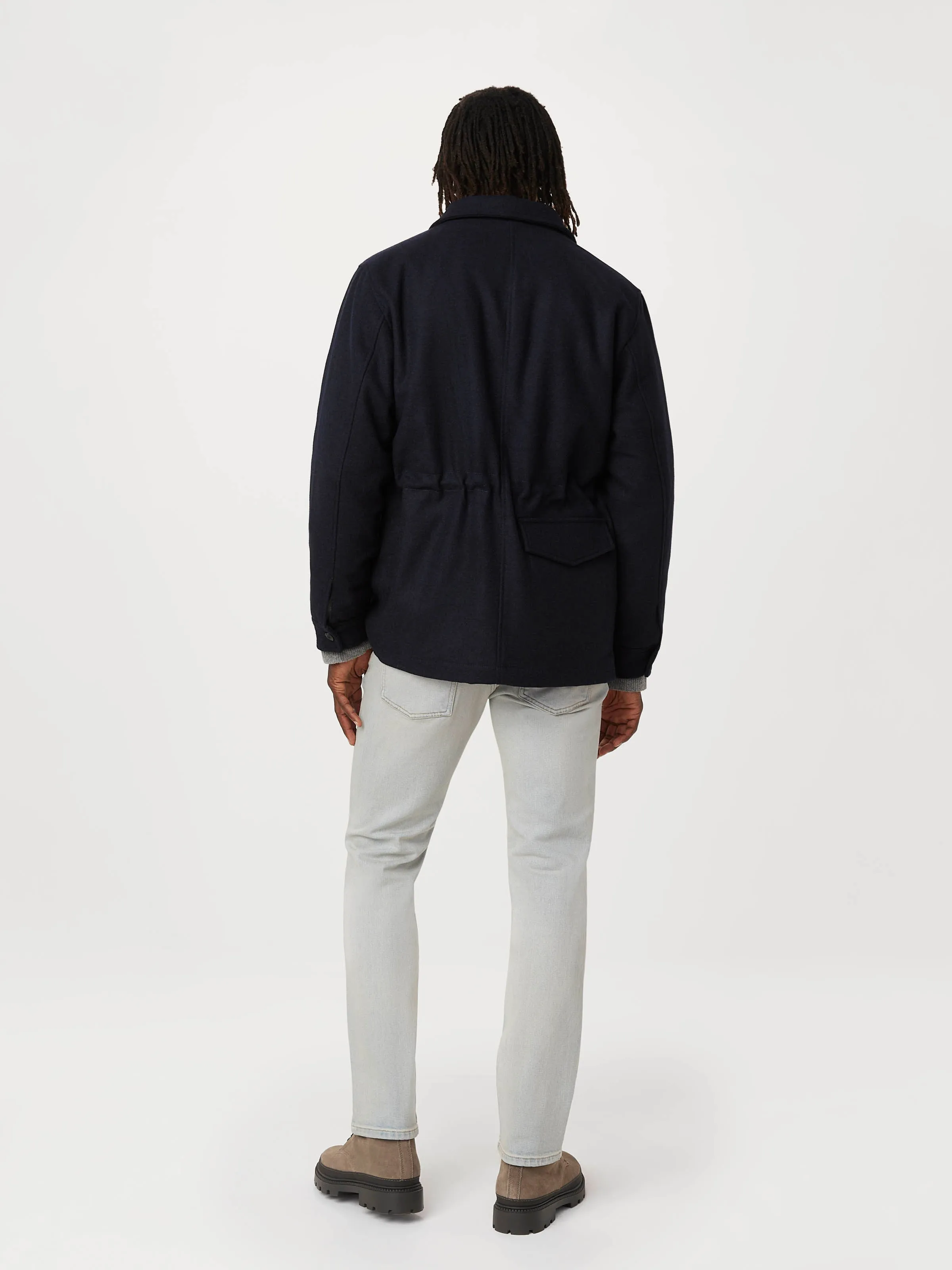 The Recycled Wool Field Jacket in Deep Blue