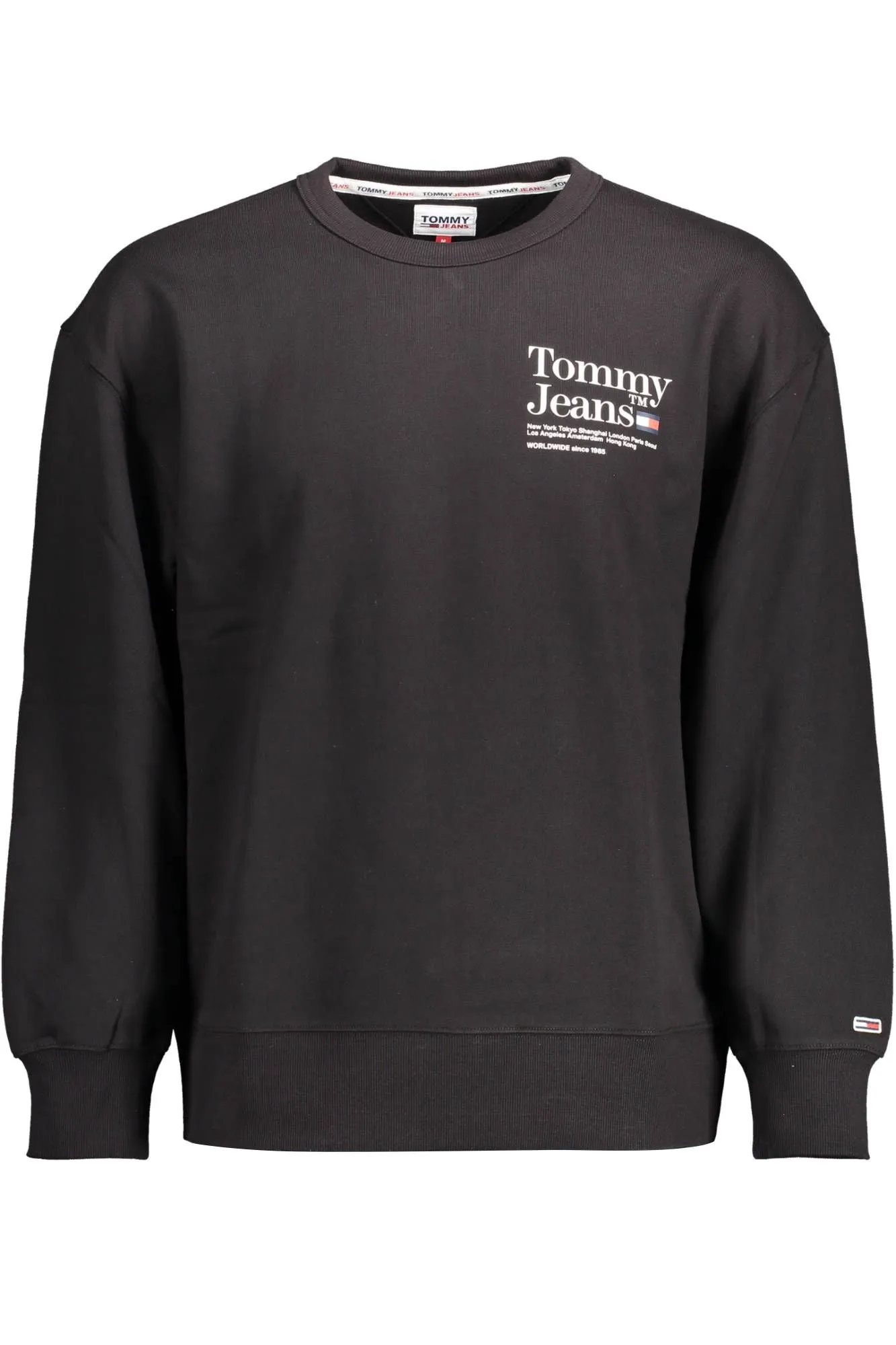 Tommy Hilfiger Black Cotton Men Sweater