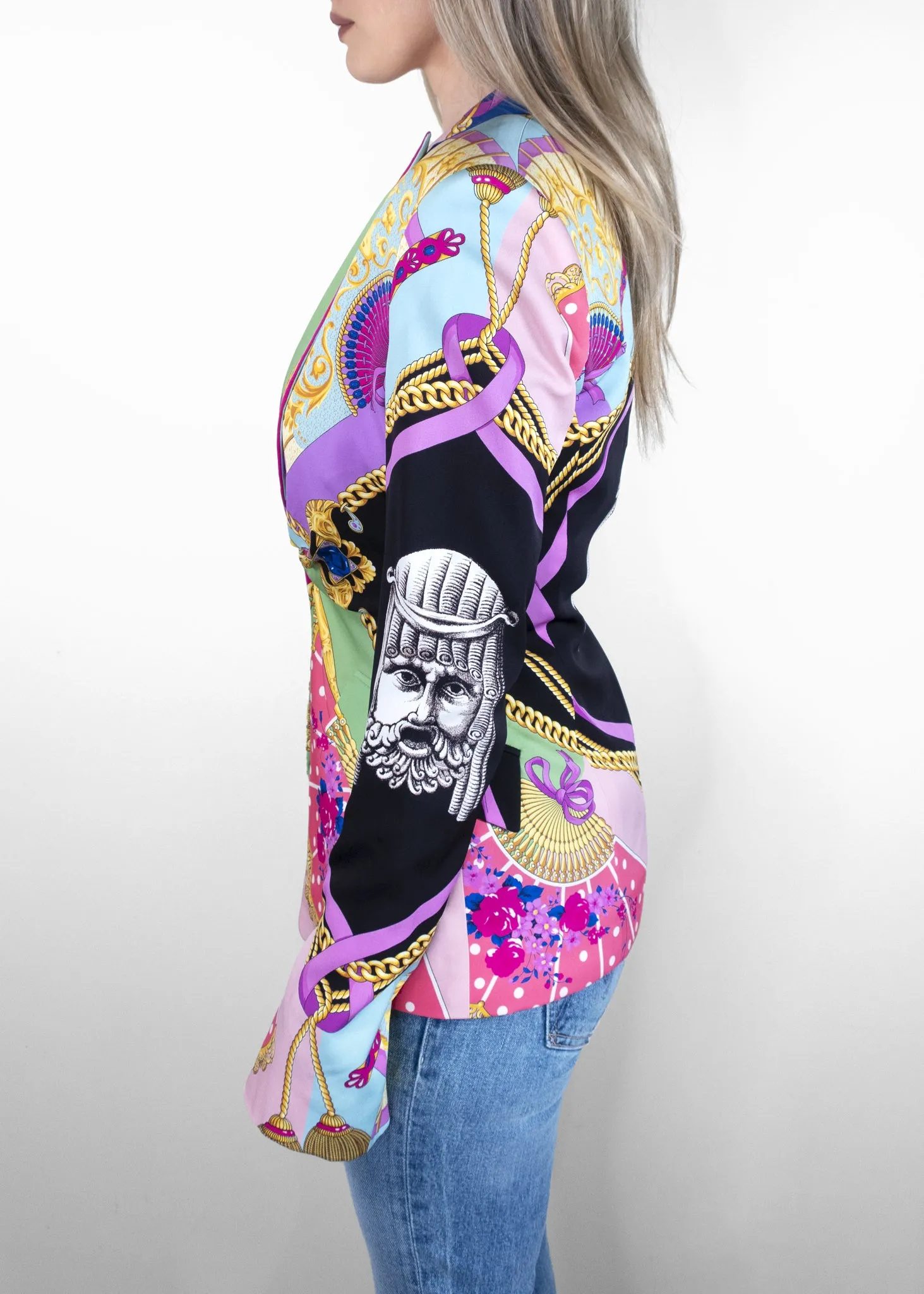 Versace Silk Printed Blazer