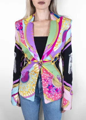 Versace Silk Printed Blazer