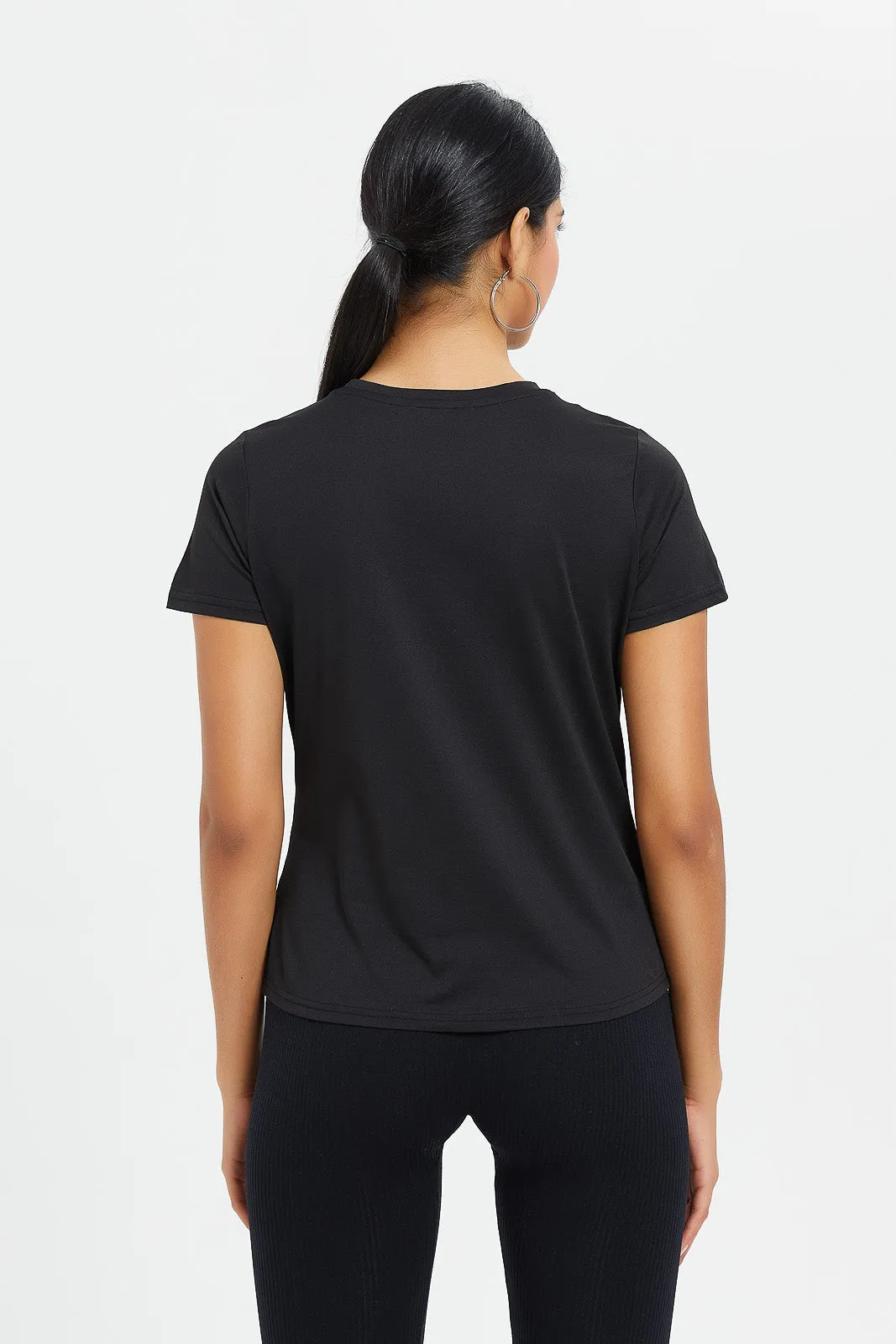 Women Black Soft Touch T-Shirt