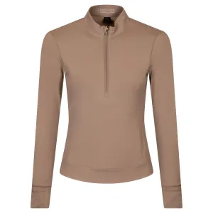 Womens Color Block Halley II Quarter Zip Mid Layer Clay - 2024