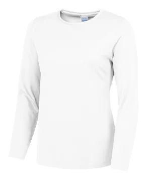 Womens long sleeve cool T | Arctic White